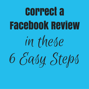 Correct a Facebook Review