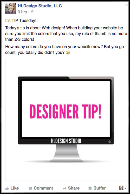 HLDesign Studio, LLC sharing helpful website tips